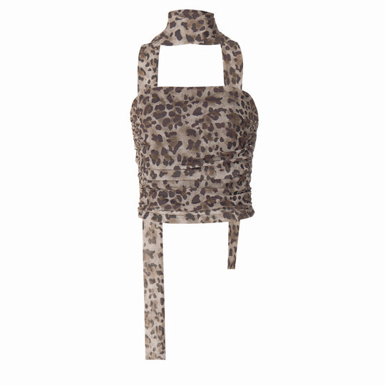 Damen Oberteil mit gerafftem Design und hohem Kragen EB