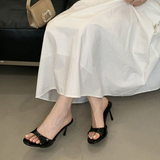 Damen elegante mules mit hohen Absätzen EB
