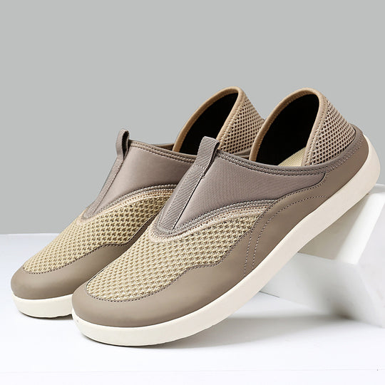 Damen Bequeme Slip-On Sportschuhe mit atmungsaktivem Obermaterial und rutschfester Sohle EB