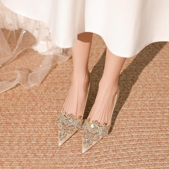 Damen Glamouröse High Heels mit funkelnden Strass-Applikationen EB