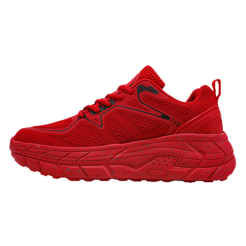 Unisex gedämpfter Plateausneaker mit atmungsaktivem Strickoberteil und gepolsterter Hohlkammersohle EB