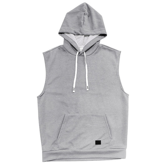 Unisex ärmelloses Kapuzenshirt mit Struktur EB