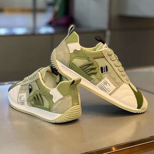 Damen sportliche Sneaker mit atmungsaktivem Design und gepolsterter Sohle EB