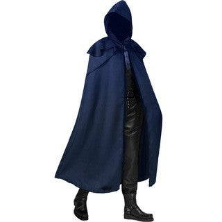 Unisex nan langer Kapuzenumhang mit weitem Fall, abnehmbarem Schultercape und verdecktem Bindesystem Eb