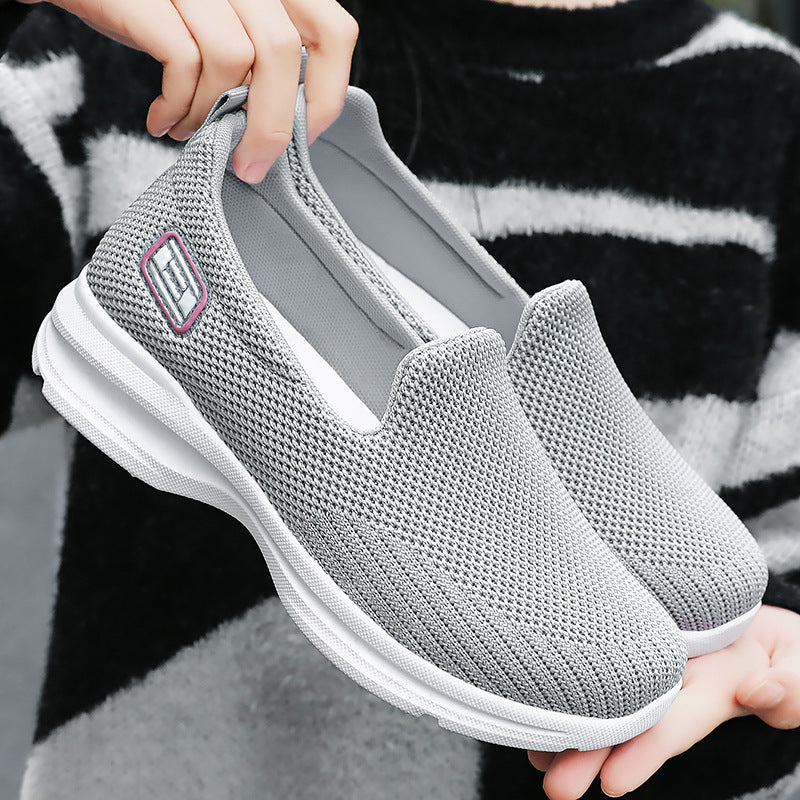 Damen Bequeme Slip-On Sneakers mit atmungsaktivem Obermaterial EB