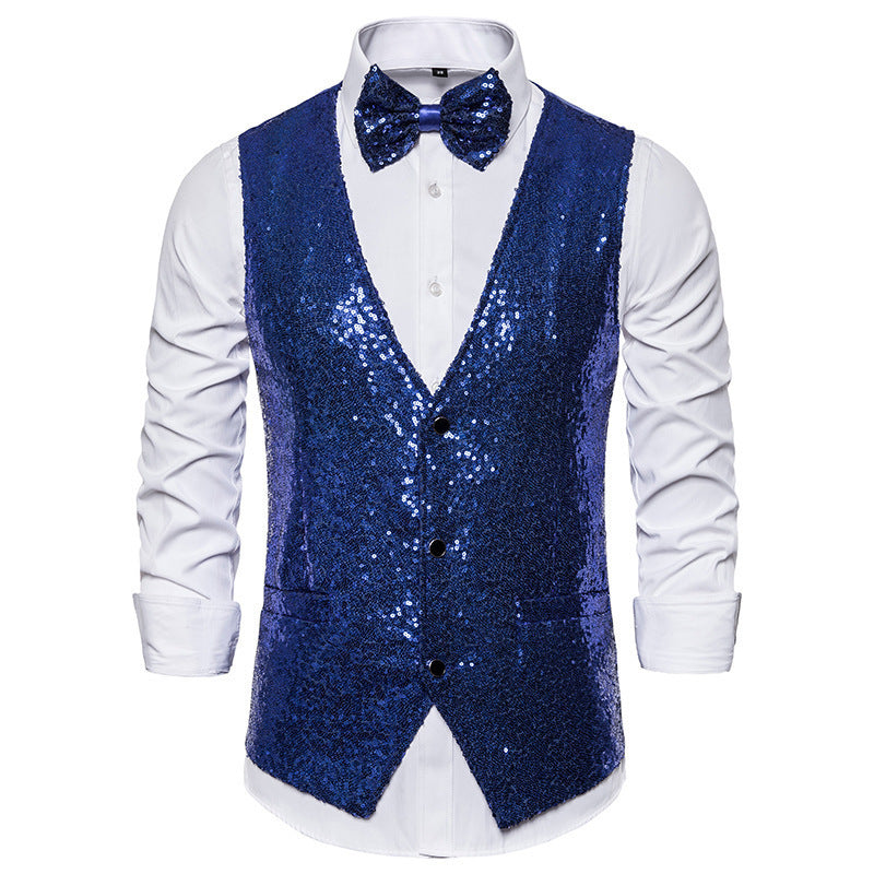 Herren eleganter Paillettenblazer mit passendem Fliege EB
