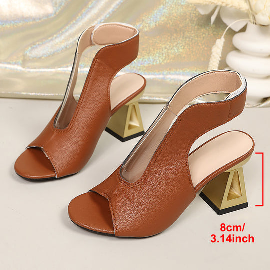 Damen Riemchen-Sandalen mit elegantem Blockabsatz EB