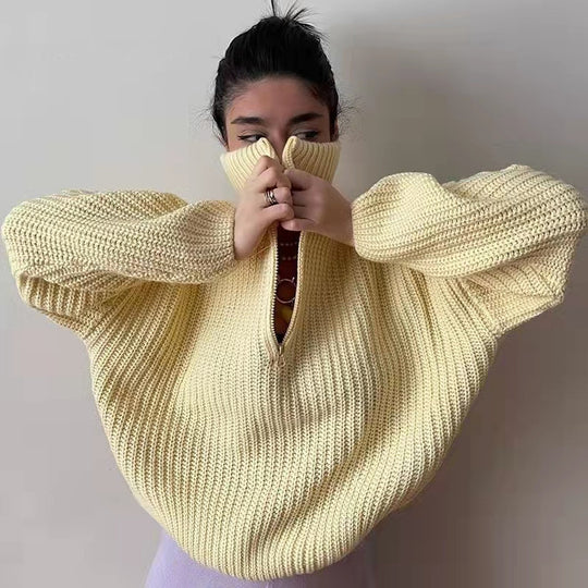 Damen schicker Pullover im lässigen Strickstil EB