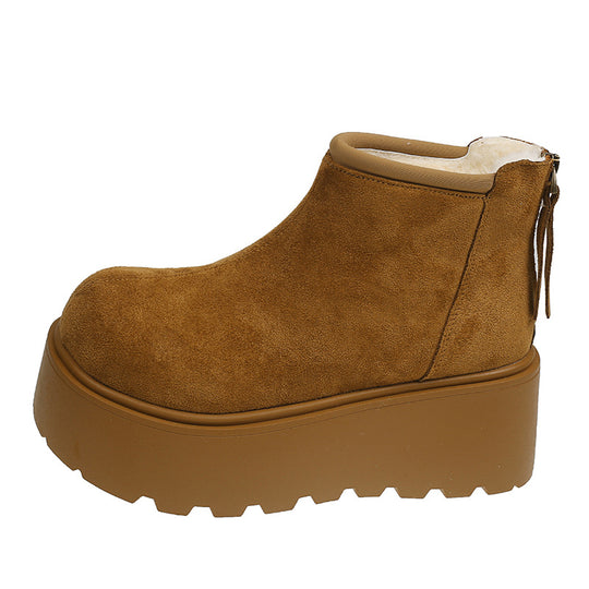 Damen Platform-Stiefelette mit kuscheligem Innenfutter EB