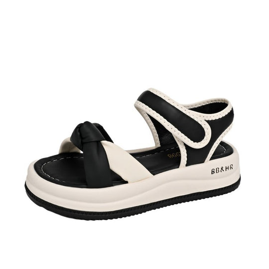 Damen bequeme Sandaletten mit modischem Knoten-Design EB