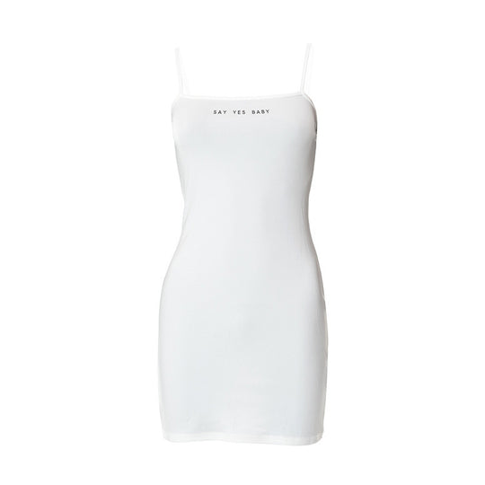 Damen lässiges Minikleid mit raffinierten Rippdetails und verstellbaren Spaghettiträgern EB
