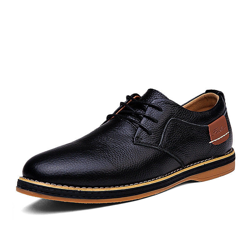 Herren Elegante Schnürschuhe aus hochwertigem Leder mit rutschfester Sohle EB