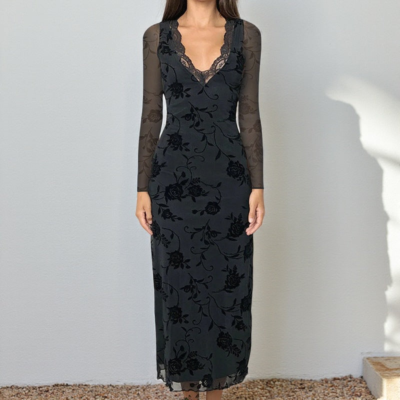 Damen elegantes und figurbetontes Abendkleid EB