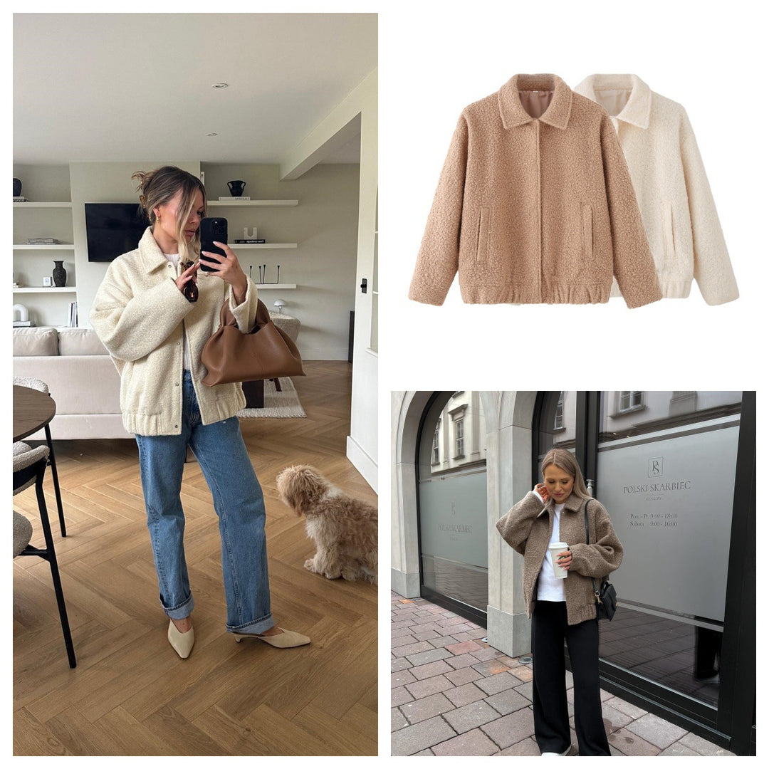 Damen kuschelige Übergangsjacke EB