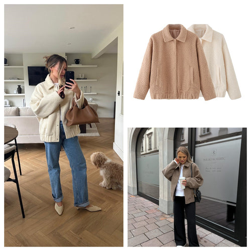Damen kuschelige Übergangsjacke EB