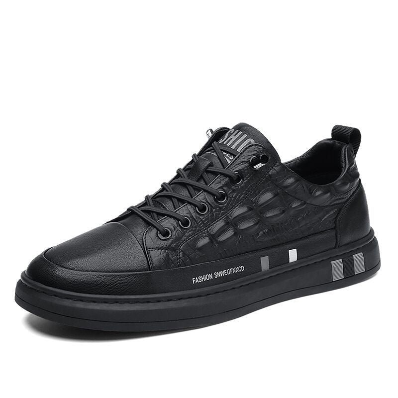 Herren Leder Sneakers mit minimalistischen Design und rutschfester Sohle EB