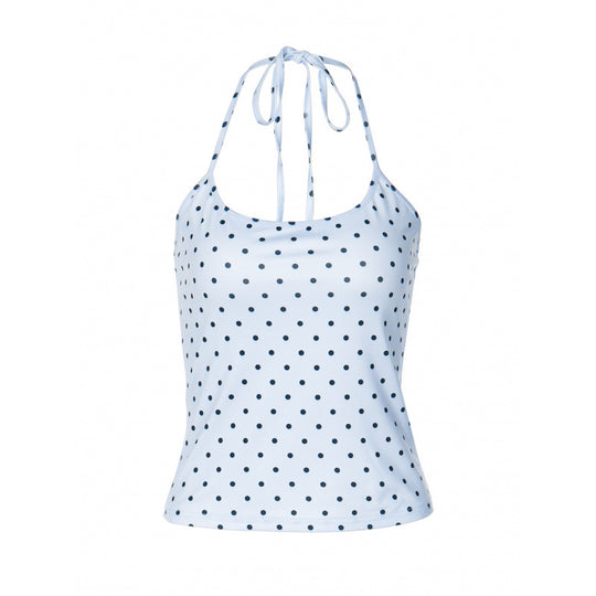 Damen Spaghettiträgertop mit verspieltem Punkte-Design und hochwertigem Stretchmaterial EB