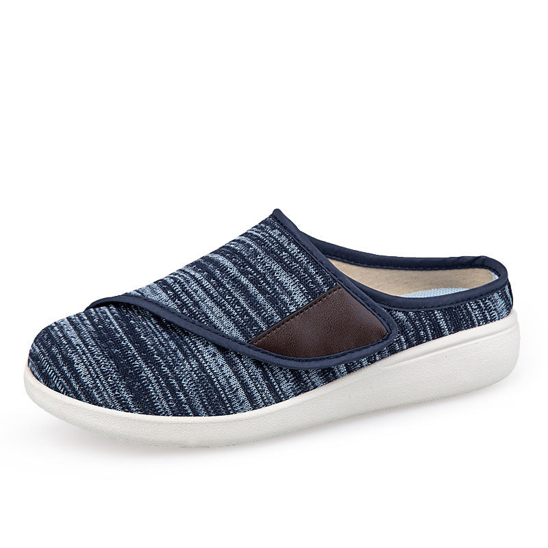 Herren nan orthopädischer Pantoffel mit verstellbarem Klettverschluss, atmungsaktivem Mesh und stoßdämpfender Schaumstoffsohle EB