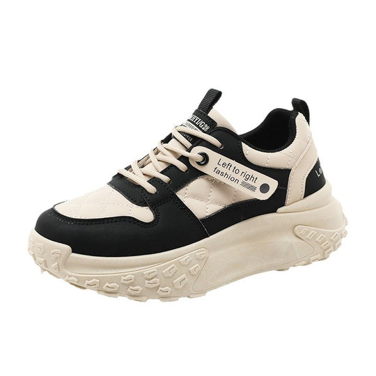 Damen modische Chunky Sneakers mit strapazierfähigem Obermaterial und bequemer Dämpfung EB