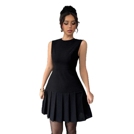 Damen Plissiertes Minikleid mit figurbetonter Silhouette EB