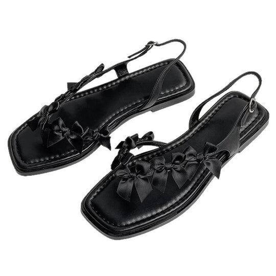 Damen Slingback-Sandaletten mit dekorativem Schleifen-Design EB