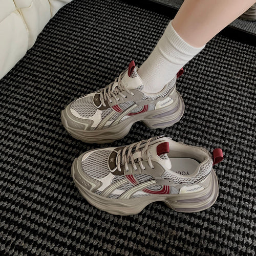 Damen Sportliche Lauf Sneakers mit atmungsaktiver Mesh-Oberfläche und komfortabler Dämpfung EB