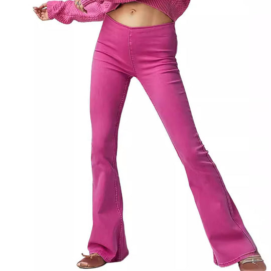Damen Flared Jeans im lässigen Schnitt mit hohem Bund und formschmeichelnder Silhouette EB