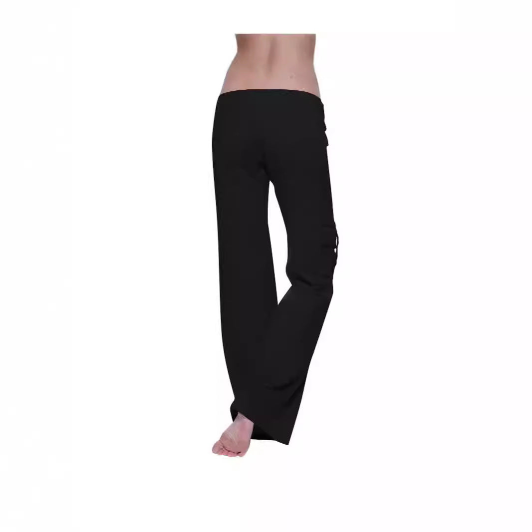Damen Bequeme Freizeithose mit seitlichen Taschen und elastischem Bund EB