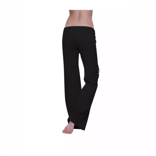Damen Bequeme Freizeithose mit seitlichen Taschen und elastischem Bund EB