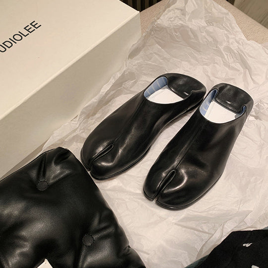 Damen modische Slipper mit glänzender Oberfläche und bequemem Schnitt EB