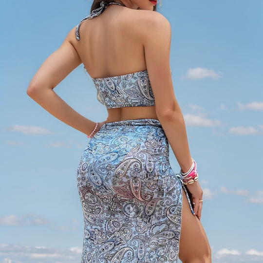Damen Strandoutfit mit Paisley-Muster EB
