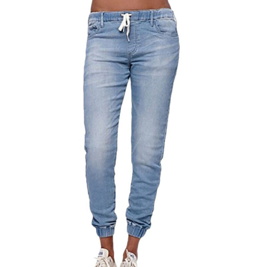 Damen Joggingjeans mit elastischem Bund und praktischen Taschen EB