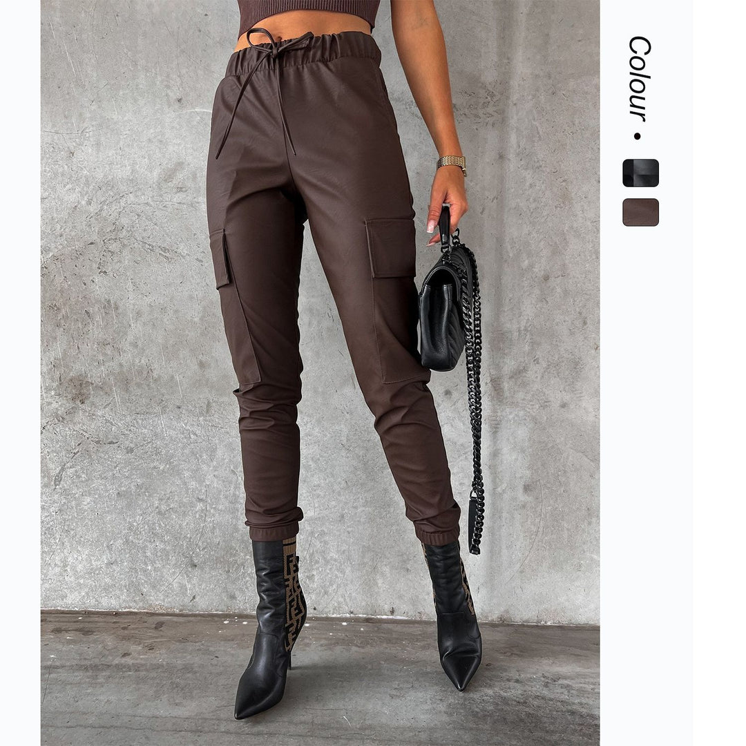 Damen Cargo-Hose mit flexiblem Bund und seitlichen Taschen EB