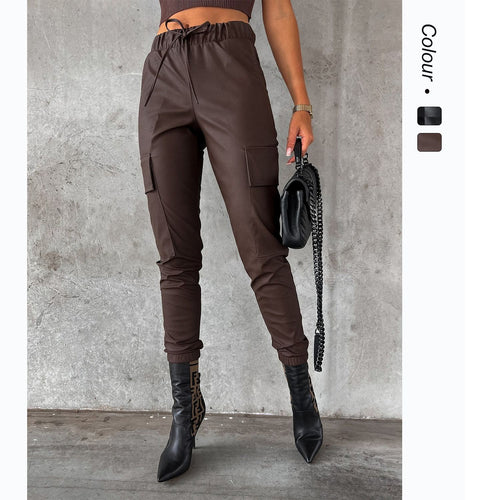 Damen Cargo-Hose mit flexiblem Bund und seitlichen Taschen EB