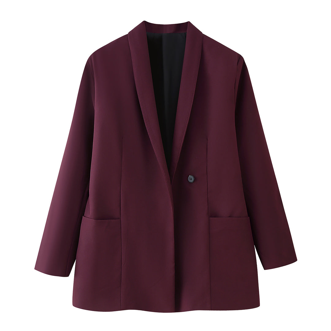 Damen elegante Blazerjacke mit Taschen und modernem Schnitt EB