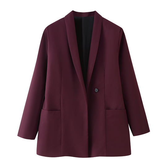 Damen elegante Blazerjacke mit Taschen und modernem Schnitt EB