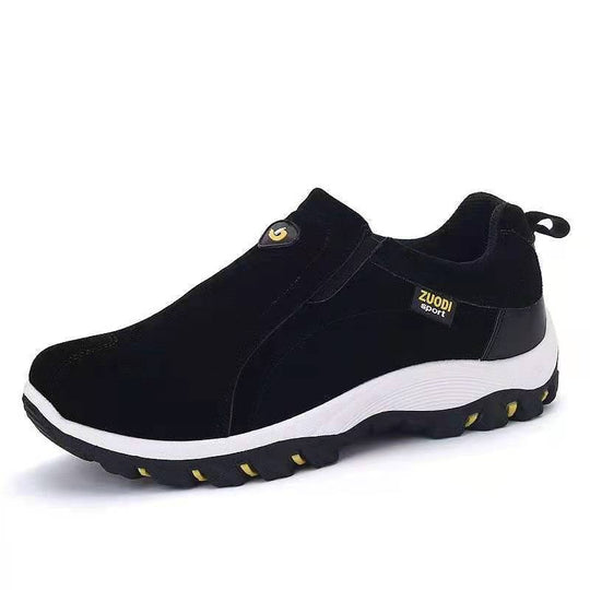 Herren  robuste Slip-On-Sneaker aus Velourslederoptik mit elastischen Einsätzen und profilierter Gummilaufsohle EB