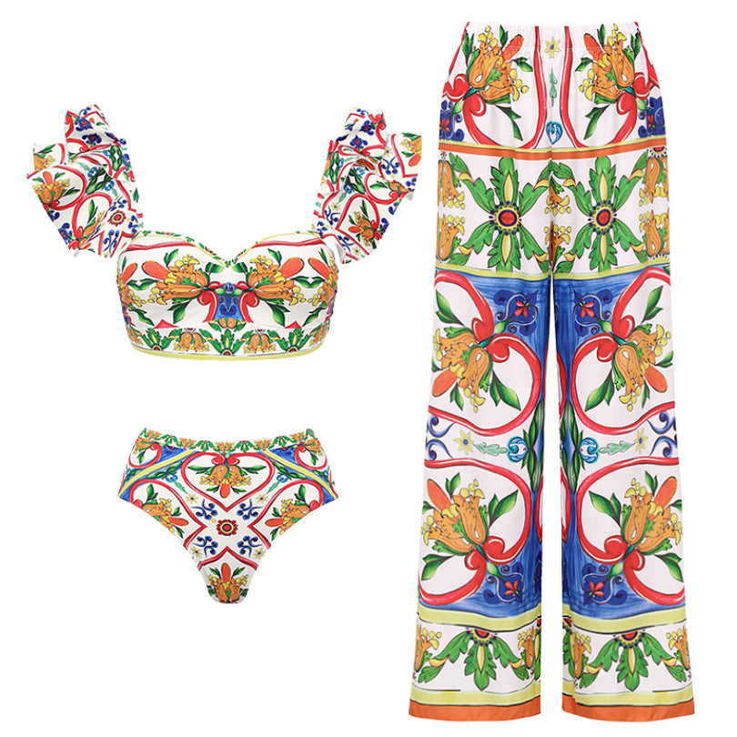 Damen Bikini-Top und Wickelrock Set EB