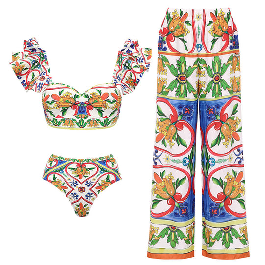 Damen Bikini-Top und Wickelrock Set EB
