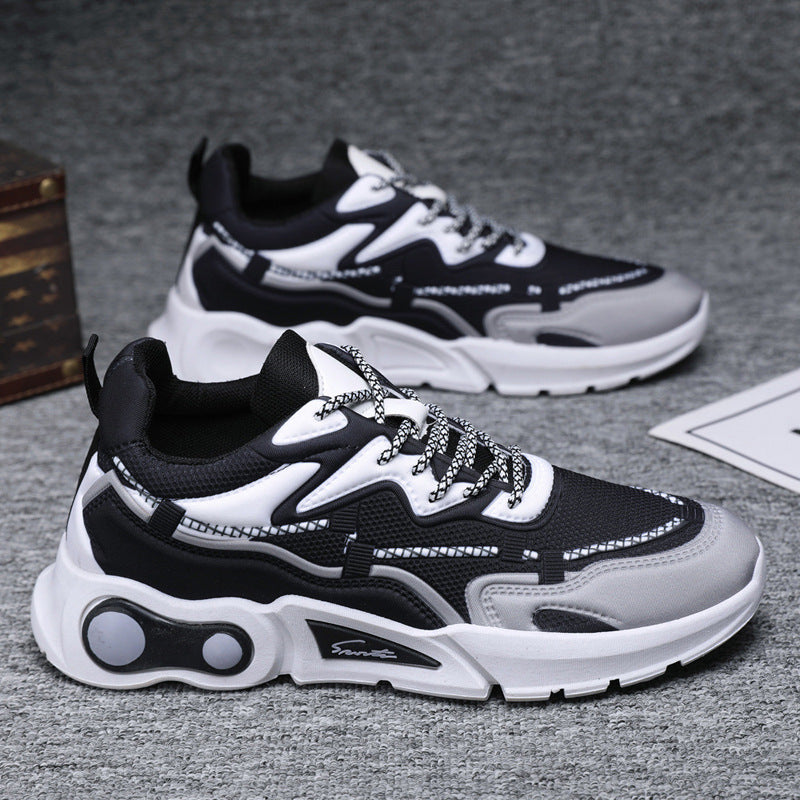 Damen Sportliche Chunky Sneakers mit atmungsaktiver Oberflächenstruktur EB