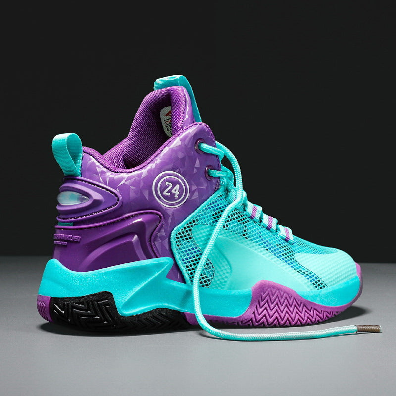 Damen Sportliche Basketball-Sneaker mit atmungsaktivem Mesh-Obermaterial und dämpfender Sohle EB