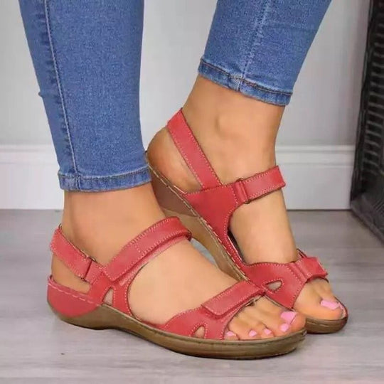 Damen Komfortable Sandalen mit verstellbarem Riemendesign und anatomischem Fußbett EB