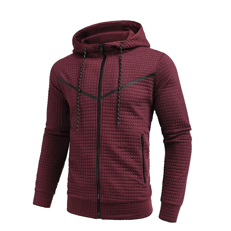 Herren stylische Jacke mit strukturiertem Design und praktischem Reißverschluss EB