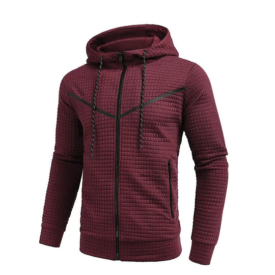 Herren stylische Jacke mit strukturiertem Design und praktischem Reißverschluss EB