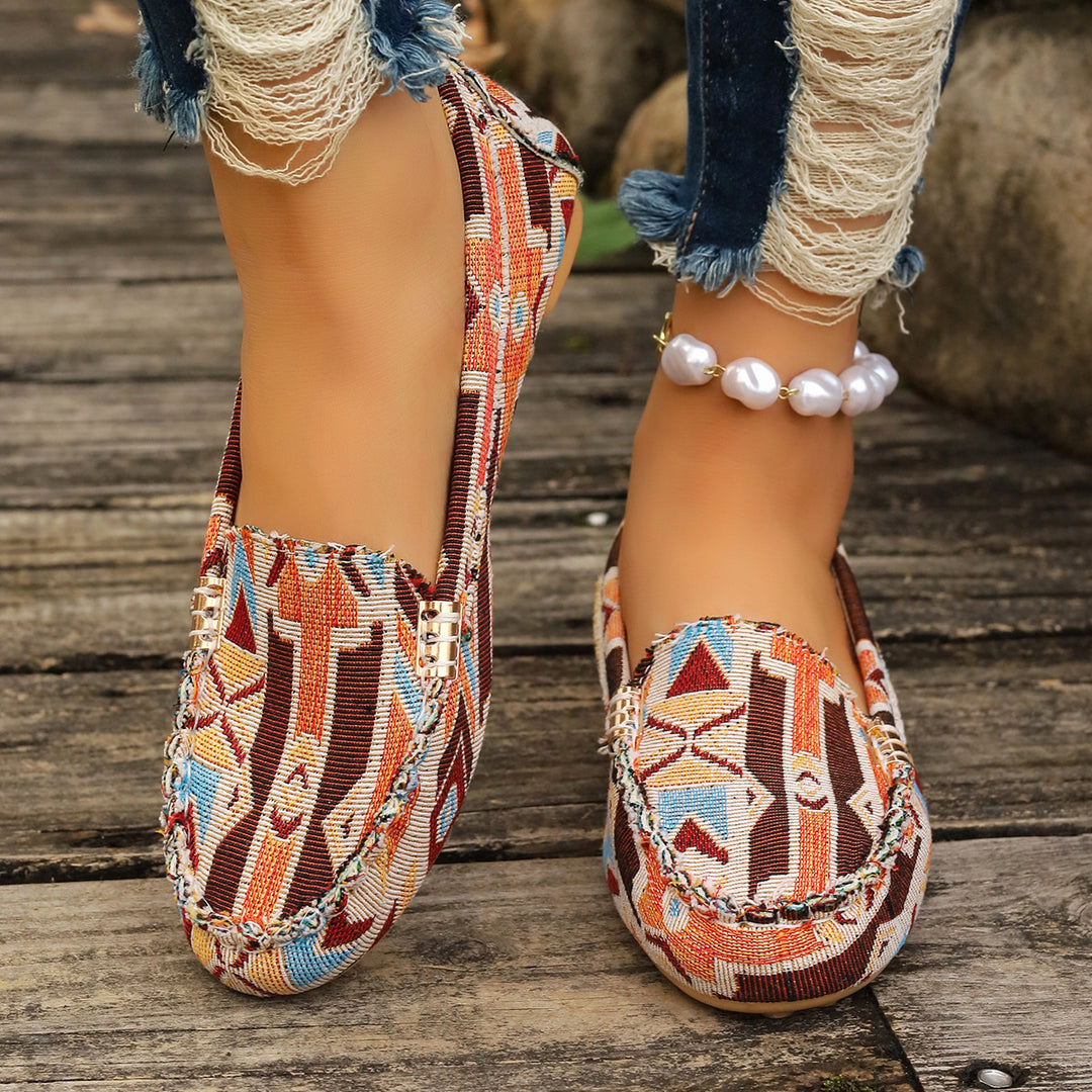 Damen elegante Mokassins mit funkelndem Design EB