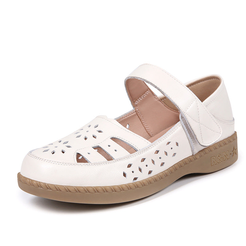 Damen Komfortable Riemchensandalen mit atmungsaktiver Oberflächenstruktur und modischem Design EB