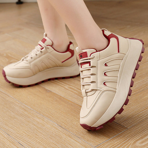 Damen sportive Chunky Sneakers mit dämpfenden Eigenschaften und flexibler Laufsohle EB