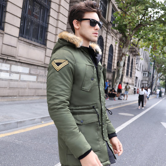 Herren Parka mit abnehmbarer Kapuze und warmem Fleecefutter EB