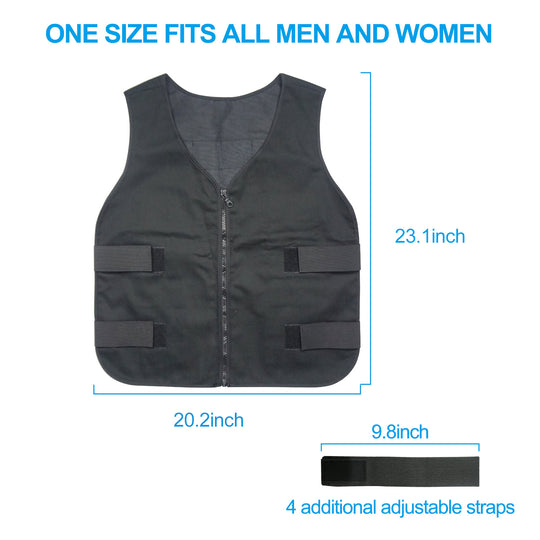 Unisex nan Industrielle Kühlweste mit Gelpack‑Fächern, Reißverschluss und robuster Arbeitsausführung R&B