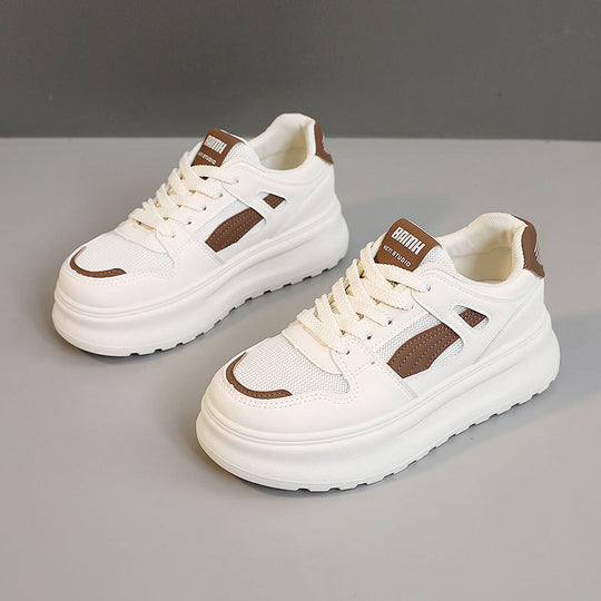 Damen modische Chunky Sneakers mit atmungsaktiver Mesh-Oberfläche und robustem Profil EB